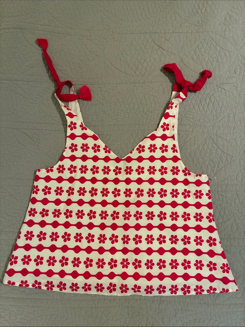 BURU x Bisby Raspberry Scallop Top, Small
